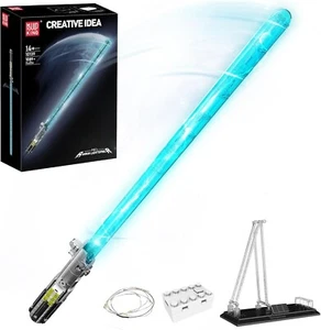 Mould King 10139 Blue Lightsaber LED StarWars Sword Building Brick Model Set NEW - Picture 1 of 8