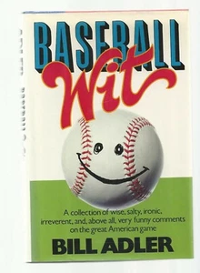 BASEBALL: BASEBALL WIT w/dj 1986 EX++++ 1ST PRINTING BILL ADLER - Picture 1 of 4