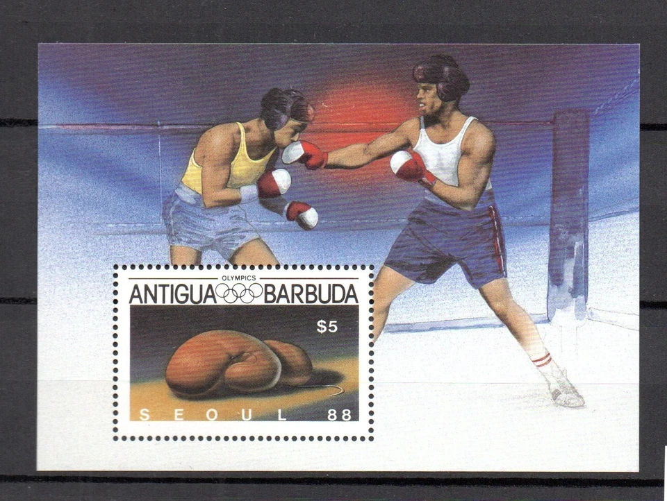 Antigua & Barbuda 1987 sheet Olympics/Boxing stamps (Michel Bl. 125) MNH - Imagem 1 de 1