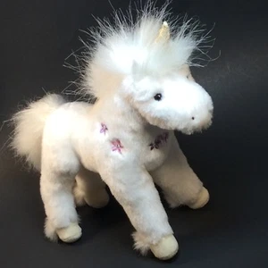Nuevo Juguete de Abrazo Douglas Peluche Unicornio Blanco Animal de Peluche Floral en el Cuello Nuevo con Etiquetas - Imagen 1 de 8