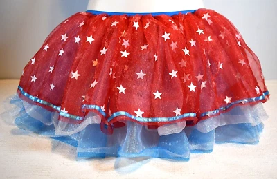 Disfraz Tutú Sueño Americano Marvel de 5 Capas, ADULTO - Rojo, Blanco y Azul con Estrellas Foto 1 de 4