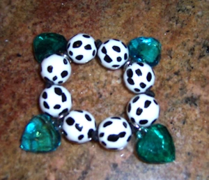 Gymboree "Fancy Dalmation" bracelet jewelry accessory girls polka dot EUC - Picture 1 of 3