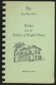 1985 RECIPES FROM KITCHEN OF BINFORD HOUSE MARSHALLTOWN IOWA CLASSIC RESTAURANT - Bild 1 von 3