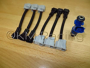 (6x) Adaptadores de arnés de cableado de inyector de combustible Acura RDX 410cc para Honda OBD2 - Imagen 1 de 5