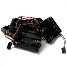C1203-1x5 RC Battery Holder Case Box Pack 4 x AA Compatible JR 3 Pin x 5