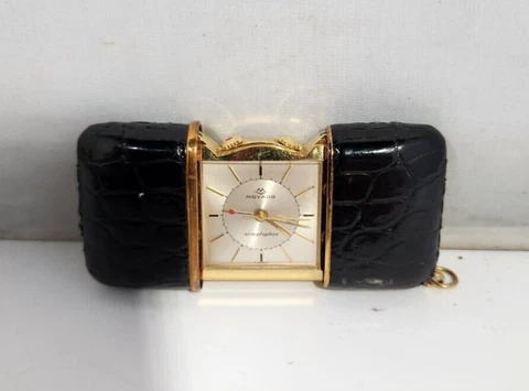 VINTAGE 1950'S MOVADO ERMETOPHON TRAVEL ALARM CLOCK Cover
