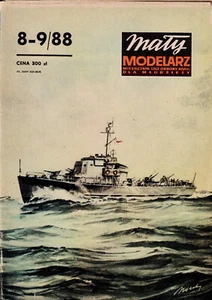 Kronsztad Class Soviet Submarine Chaser ORP Czujny Maly Modelarz 8-9-1988 RARE! - Picture 1 of 1