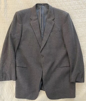 ARMANI COLLEZIONI Made in Italy Cashmere Herringbone Suit Jacket Size 44 L - Image 1 of 4