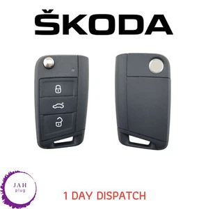 FERNBEDIENUNG KLAPPSCHLÜSSEL 3 TASTEN ANHÄNGER 6V0959752D FÜR SKODA OCTAVIA FABIA SUPERB - Bild 1 von 8
