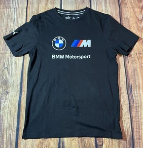 Puma BMW Motorsport Men’s Size Medium T-Shirt Tee Black Crew Neck Luxury Cars - Picture 1 of 8