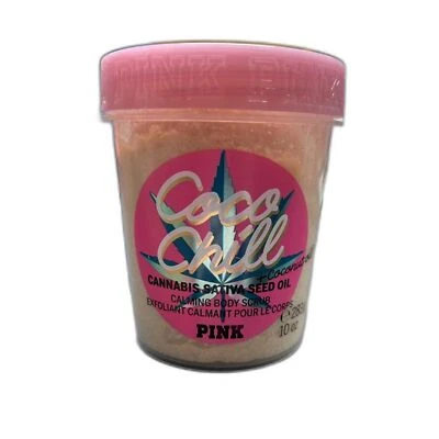 Exfoliante corporal calmante ROSA Victoria's Secret Coco Chill Cannabis Sativa 10 oz tote2 Foto 1 de 3