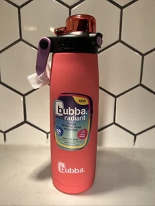 Bubba Radiant Stainless Steel Locking Water Bottle Push-Button Straw Lid 24oz. - Picture 1 of 12
