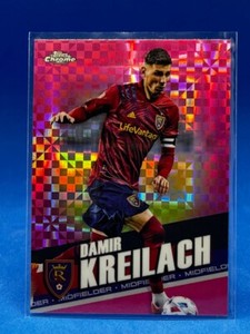 2022 Topps Chrome MLS Pink X-Fractor Damir Kreilach #101 Real Salt Lake
