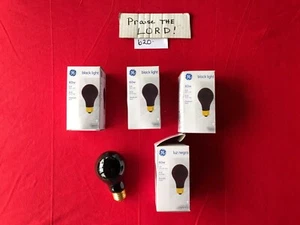 4 Pack GE 60W Black Light Bulb,No 22767 G E Lighting A19 - Picture 1 of 1