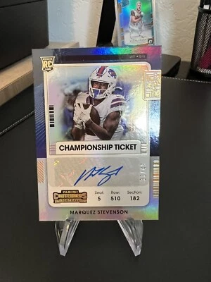 2021 Contenders Championship Ticket Marquez Stevenson Auto /49 SSP - Image 1 of 3