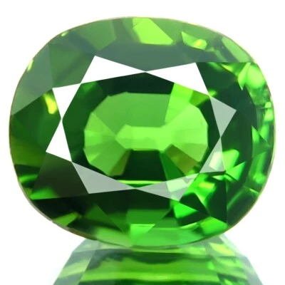 Хром турмалин 1,40 карата IF-безупречный натуральный лучший 5A + хром зеленый идеальный овальный! - Изображение 1 из 4