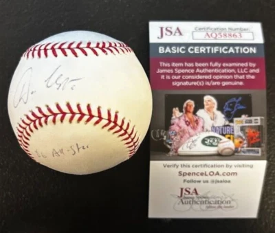 Bola autografiada autenticada Dan Uggla JSA CM 327 Foto 1 de 4