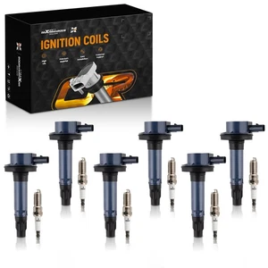 Paquete de bobinas de encendido y juego de 6 bujías de iridio para Ford Mazda CX-9 Lincoln - Imagen 1 de 12