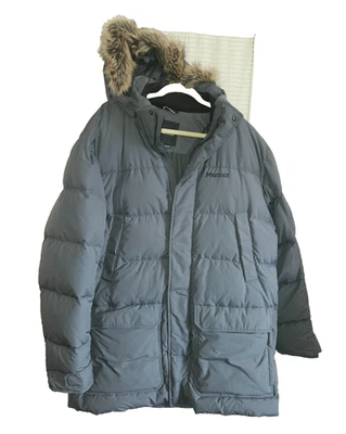 Marmot Men's 700 Down Fill Parka, Pockets, 2-way zip, Faux Fur removable hood XL - Image 1 of 4