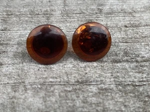 Baltic Amber around Sterling Silver Studs - Picture 1 of 7