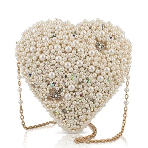 Mary Frances Precious Heart Handbag with Pearls - Picture 1 of 5