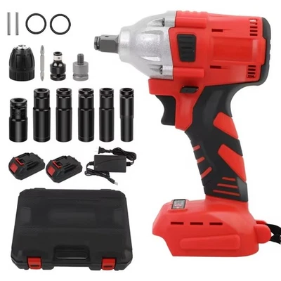100ON.m(740ft-lbs) Cordless Impact Drill Wrench Brushless Electric High Torque. - Image 1 of 4