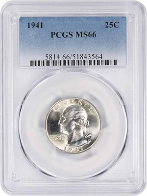 Cuarto Washington 1941-P MS66 PCGS Foto 1 de 4