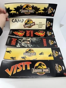 Jurassic Park 1993 Rectangular Bumper Stickers RARE Lot Of 5 Unused NOS - Picture 1 of 11