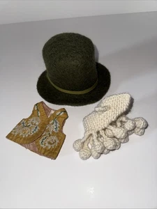 Hazel Village Lot Animal Doll Clothes Top Hat, Wool Enoki Scarf & Golden Vest - Picture 1 of 8