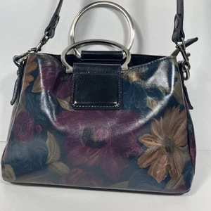 PATRICIA NASH satchel crossbody Empoli leather Bangle handles Rustic Mums READ - Picture 1 of 24
