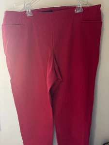 Pantalones Talbots Heritage para mujer Plus 18W rojo elástico algodón pierna cónica - Imagen 1 de 7