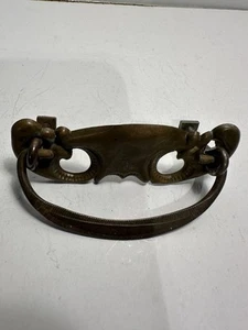 Vintage Brass Backing Metal Handle Drawer Pull Furniture Dresser Cabinet E23 - Picture 1 of 3