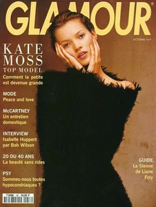 GLAMOUR Magazine France October 1993 KATE MOSS Yasmin Le Bon ISABELLE HUPPERT - Bild 1 von 2