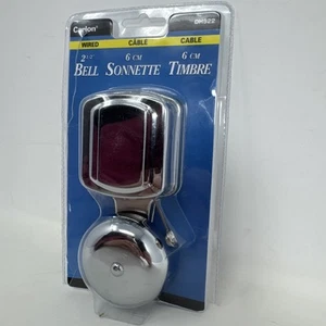 New Sealed Carlon DH922 Chrome Wired Bell Chime Doorbell Old School Vintage NOS - Picture 1 of 4