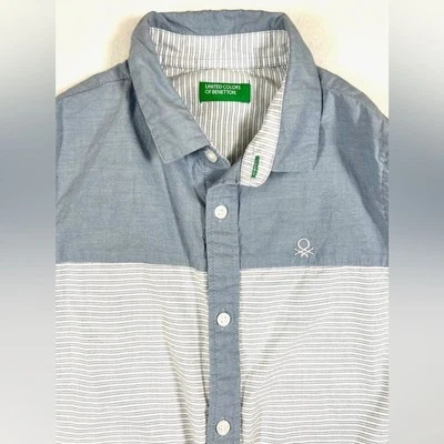 UNITED COLORS OF BENETTON Niños Rayas Algodón Manga Larga Informal Abotonado S Foto 1 de 4