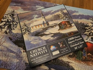 Kirche Krippe 1000 Teile Puzzle Russell Cobane - Bild 1 von 12