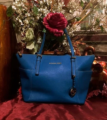 Michael Kors Charlotte большой женщин сумка с короткими ручками плеча Дамская сумка синий - Изображение 1 из 4