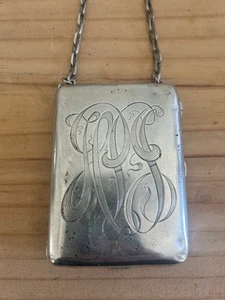 Sterling Silber Anfang 1900’s Monogrammiert Floral Geldbörse Vintage Brautschmuck - Bild 1 von 11