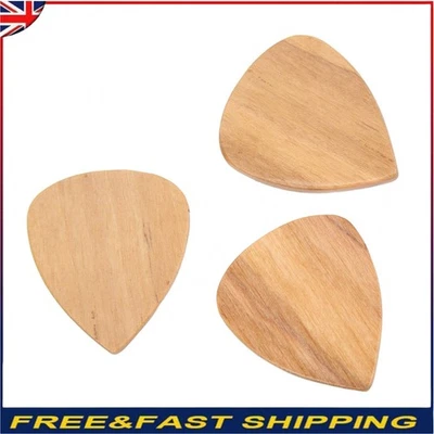 Acoustic Guitar Picks 3PCS Wooden Non Slip Replacement for Musicians Oz - Image 1 of 4