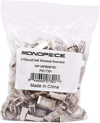 Monoprice Cat6 Shielded Stranded, 100-Piece (107301) - Image 1 of 3