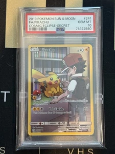 Pikachu #241 2019 Pokemon Sole e Luna Eclissi Cosmica PSA 10 - Foto 1 di 2