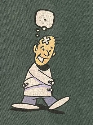 Винтажная футболка Asylum скейтборд расслабляющая прямая куртка одинарный шов  - Изображение 1 из 4