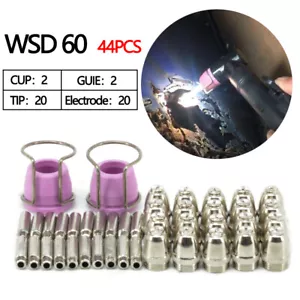 44PCS WSD60 Plasma Cutting Machine Electrode Nozzle Kit Cutting Torch for Cut50p - Picture 1 of 12