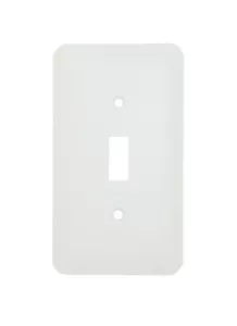Piastra da parete, interruttore a levetta, dimensioni 2,75 x 5,00 pollici, acciaio, bianco rughe - Foto 1 di 2