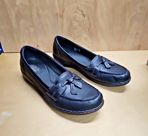Scarpe Clarks Ashland Bubble donna 10 vestibilità stretta nero vernice slip on