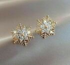 2.00 Ct Marquise Simulated Diamond Snowflake Stud Earrings 14K Yellow Gold Over