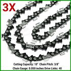 3Xchainsaw Chain 10"  3/8Lp 050 40Dl For Victa 82V Pole Saw Model 1696880