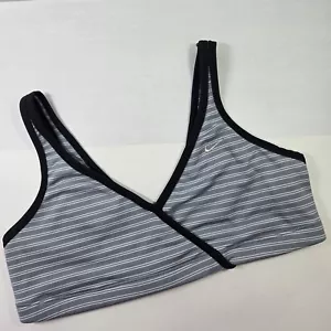 Vintage Nike Sports Bra Size Medium Blue & White Stripe *Flaw* - Picture 1 of 6