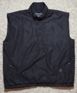 Dryjoys by Footjoy Rain Vest Mens Large Black Golf Windbreaker Half Zip Pullover - Picture 1 of 9