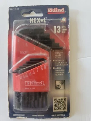 Eklind 10113 SAE 13pc L-Key Set New Tear In Package  - Image 1 of 4